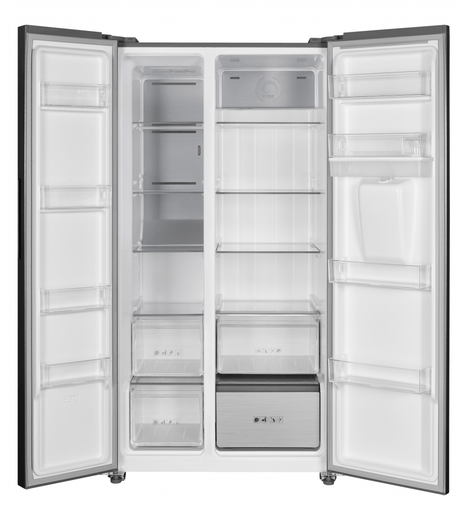 Heinner Side by side Side by Side Heinner HSBS-HM592NFDXWDE++ | 592L, No Frost, Clasa E, Inox, 90x73x177cm