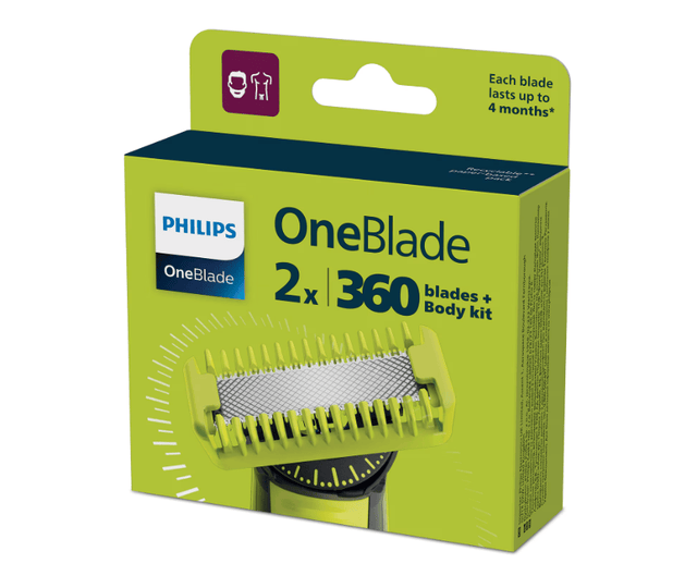 Philips Accesorii aparat de tuns Accesoriu Ingrijire Philips QP624/50 | OneBlade, 2 Lame 360, 2 Accesorii Corp