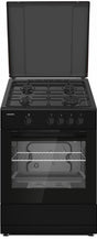Heinner Aragaz Aragaz Heinner HFSC-SME66IBK | 60cm, 4 Arzatoare Gaz, Cuptor Electric, Negru, 59.8x61x86cm