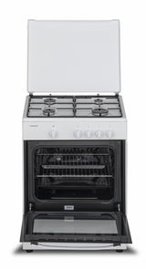 [RESIGILAT] Aragaz Heinner HFSC-SME60WH | 60cm, 4 Arzatoare, Capac Metalic, Alb, 60x55x85cm
