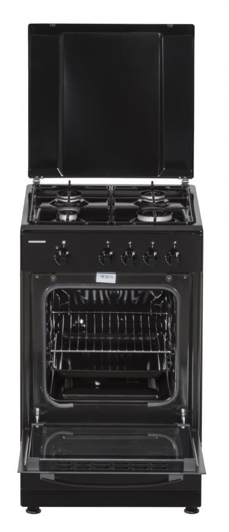 Heinner Aragaz Aragaz Gaz Heinner HFSC-SME50BK | 50cm, 4 Arzatoare, Negru, 50x50x85cm
