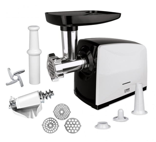 Heinner Masina de tocat Masina de Tocat Heinner MG-2100BKWH | 2100W, Accesorii Incluse, Negru/Alb