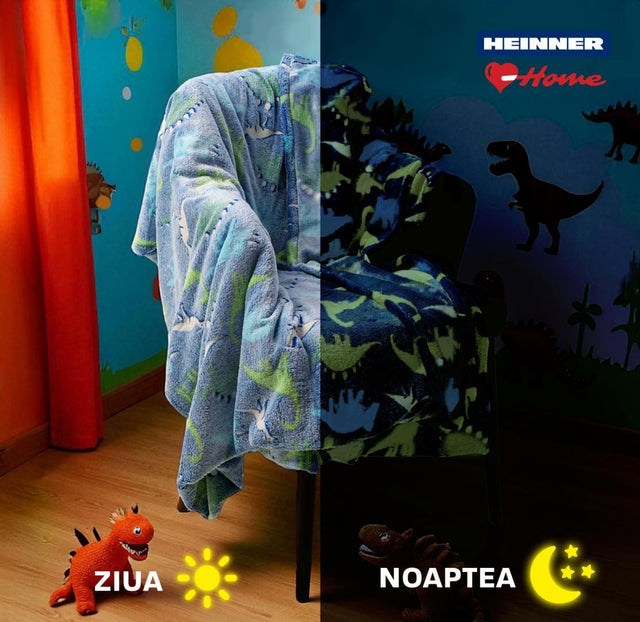 Heinner Patura Patura Heinner HR-BLKGLOW160-DINO | Fosforescent, Dino, 160x200cm
