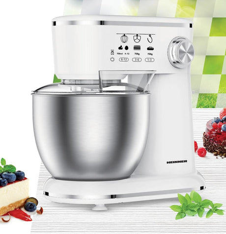 Heinner Mixer Mixer Planetar Heinner HPM-1000WHCH | 1000W, 5L, 6 Viteze, Alb