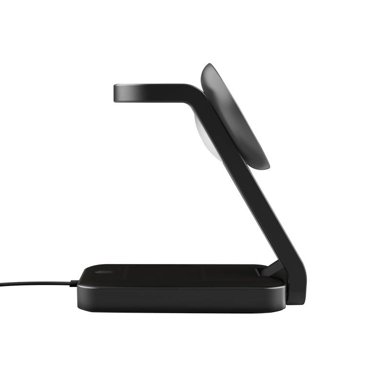 Trust Stand de incarcare 3-in-1 Trust Viro, putere intrare 20W, interfata USB- C, compatibil cu produsele din brandul Apple: iPhone (12 si modele mai noi), Airpods si Apple Watch, negru