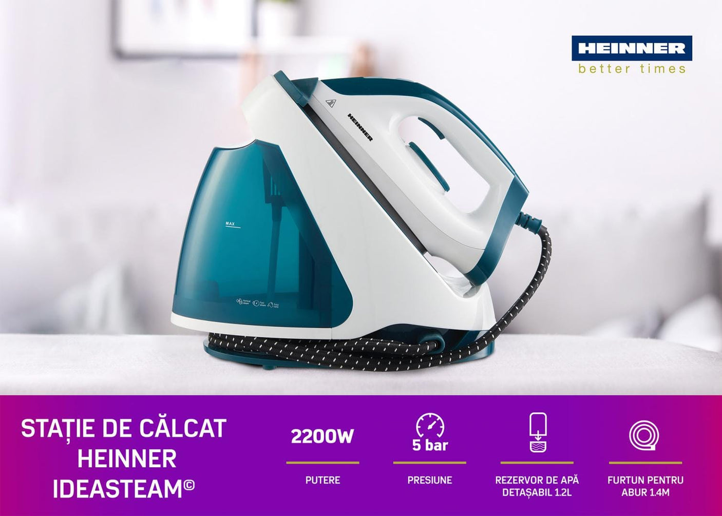 Heinner Statie de calcat Statie de Calcat Heinner HIS-D2005WB | 2005W, 1.8L, Talpa Ceramica