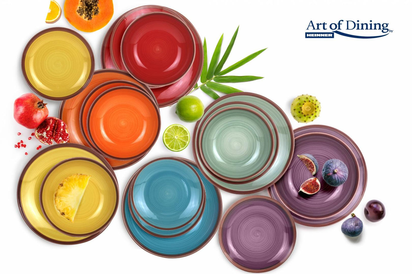 Heinner Vesela Serviciu Masa Ceramica Heinner HR-WDF-18A | 18 Piese, Aquarelle, Art of Dining