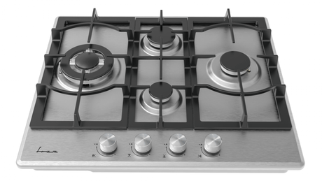 Fram Plita pe gaz Plita Incorporabila Fram FBH-M4IWF-SS | 4 Arzatoare, WOK, Gratar Fonta, Inox, 60cm