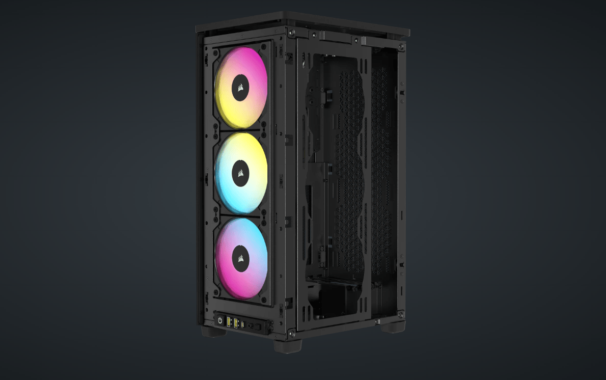 Corsair Carcasa PC Carcasa Corsair 2000D Airflow RGB CC-9011246-WW | Mini-ITX, RGB, Negru
