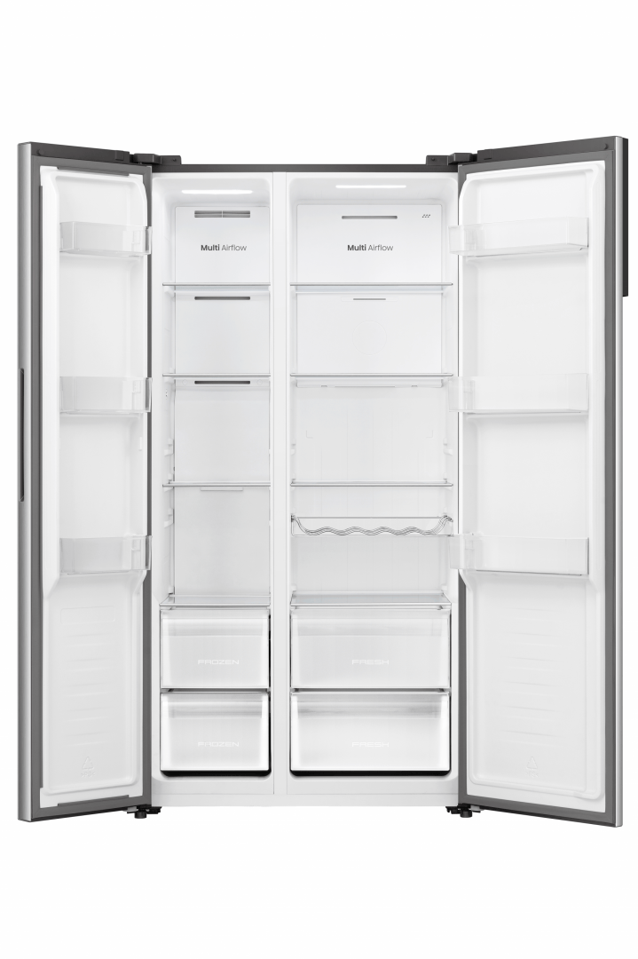 HEINNER Side by side Heinner HSBS-HS544NFINVXE++, No Frost, compresor Inverter, display LED cu control touch, capacitate totala: 544 L, capacitate frigider: 347 L, capacitate congelator: 197 L, clasa energeti