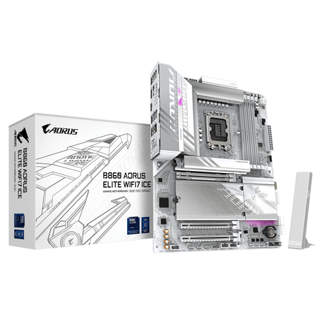 GIGABYTE Placa de bază Gigabyte B860 AORUS ELITE WIFI7 ICE LGA1851