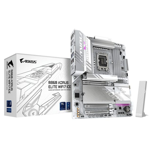 GIGABYTE Placa de bază Gigabyte B860 AORUS ELITE WIFI7 ICE LGA1851