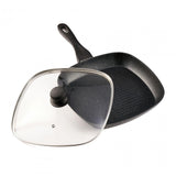 Heinner Tigaie Tigaie Grill Heinner HR-BET-ROCA28G | 28cm, Aluminiu, Capac Inclus, Black Sand
