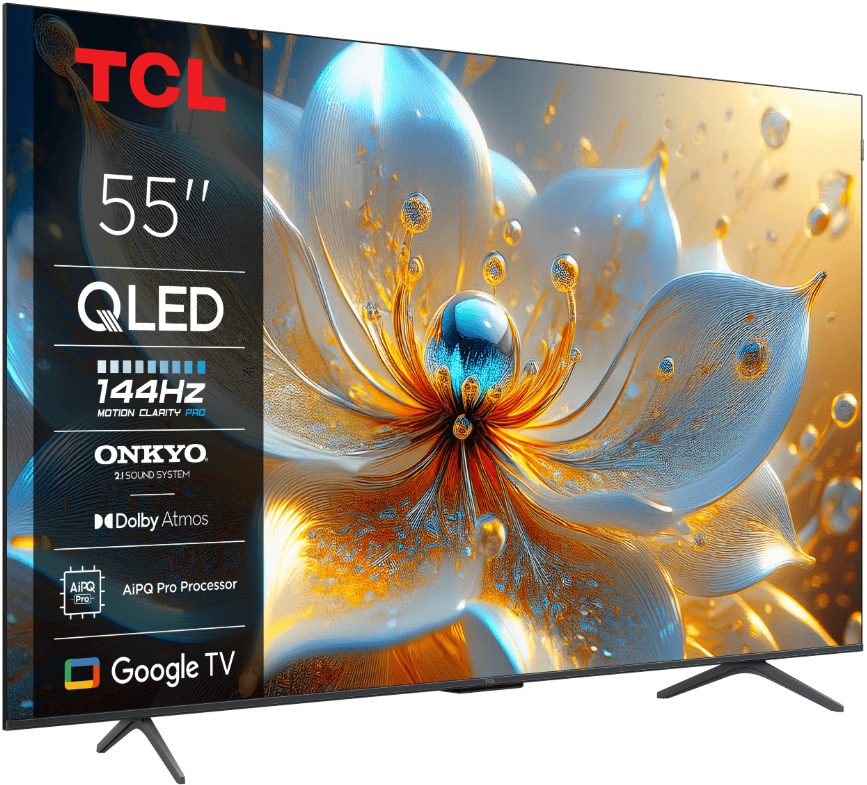 TCL Televizoare Televizor TCL QLED 55T8C | 139 cm, Smart Google TV, 4K Ultra HD, (Model 2025)