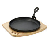 Heinner Articole bucatarie Platou Servire Heinner HR-YT-912 | 22cm, Fonta Pura, Maner Detasabil, Baza Lemn