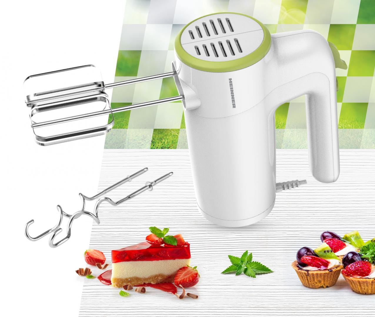 Heinner Mixer Mixer De Mana Heinner HM-300GR | 300W, 5 Viteze, Turbo, Inox
