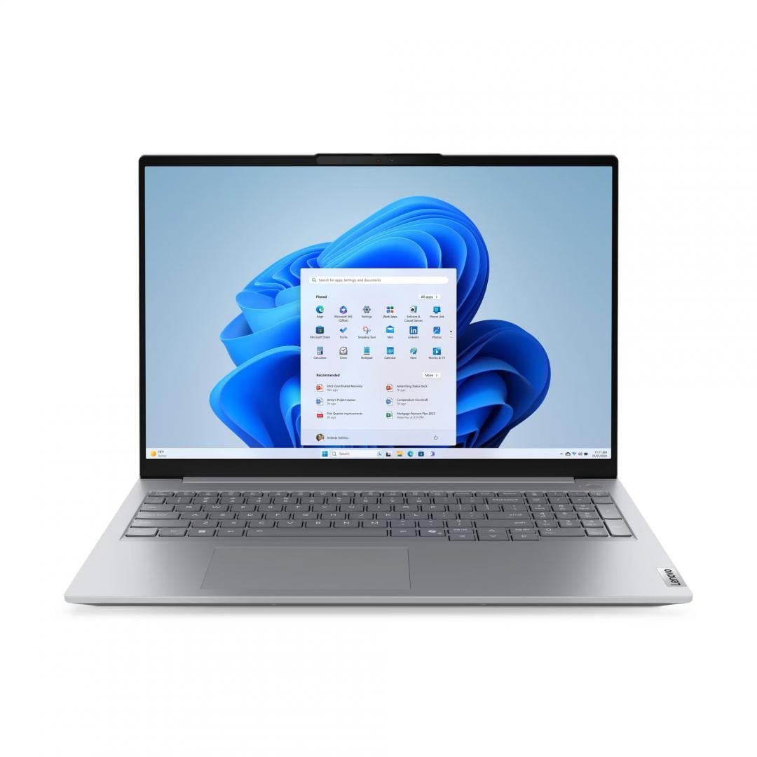 Lenovo Laptop ThinkBook 16 G9 IRL; 16" WUXGA (1920x1200) IPS 400nits Anti- glare, 45% NTSC, 60Hz; Intel® Core 5 210H, 8C (4P + 4E) / 12T, P-core 2.2 / 4.8GHz, E-core 1.6 / 3.6GHz, 12MB; Video Integrated Inte