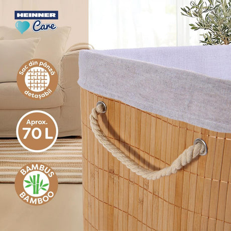 Heinner Cos de rufe Cos Rufe Heinner HR-FM-CR40 | Bambus, 40x30x60cm, 70L, Dreptunghiular
