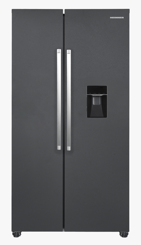 Heinner Frigider Side by Side Heinner HSBS-HM439NFINVDGWDE++ | 439L, No Frost, Inverter, Dozator Apa, Display LED Touch