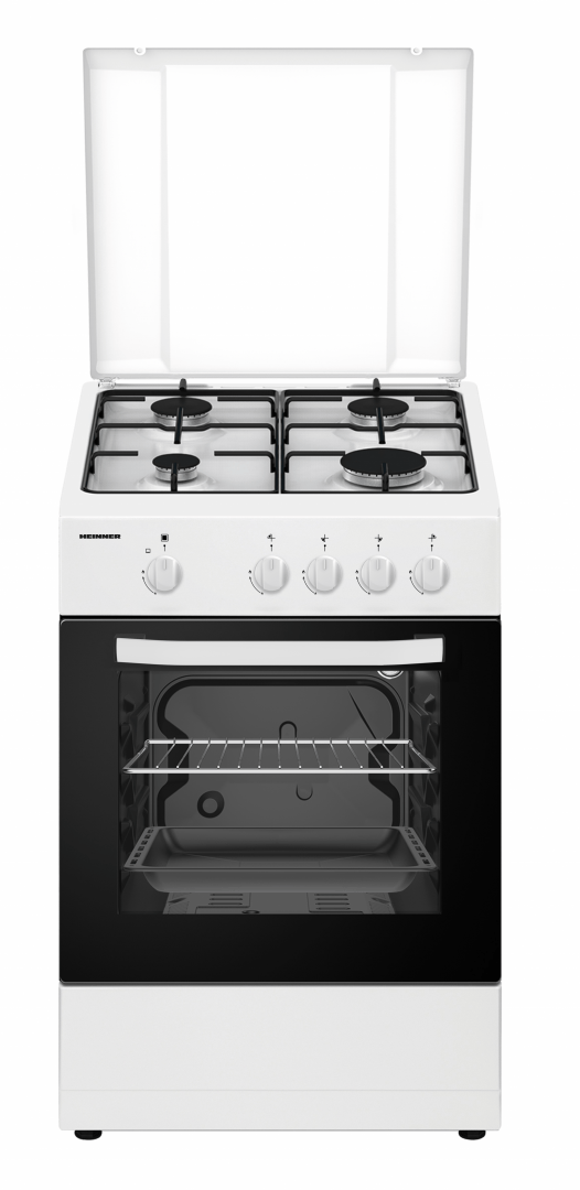 Heinner Aragaz Aragaz Heinner HFSC-SME50WH | 50cm, 4 Arzatoare Gaz, Alb, 49.8x50x85cm