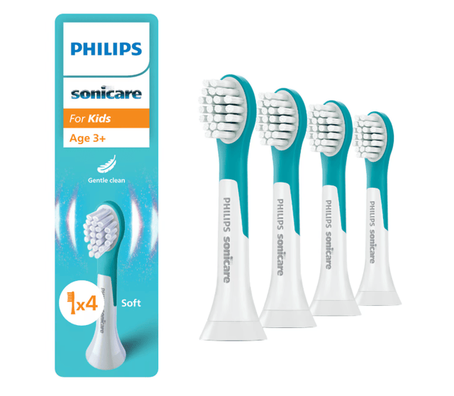 Philips Perie Perie Philips Sonicare Kids HX6034/90 | Pachet 4 capete, Compact, Click-on