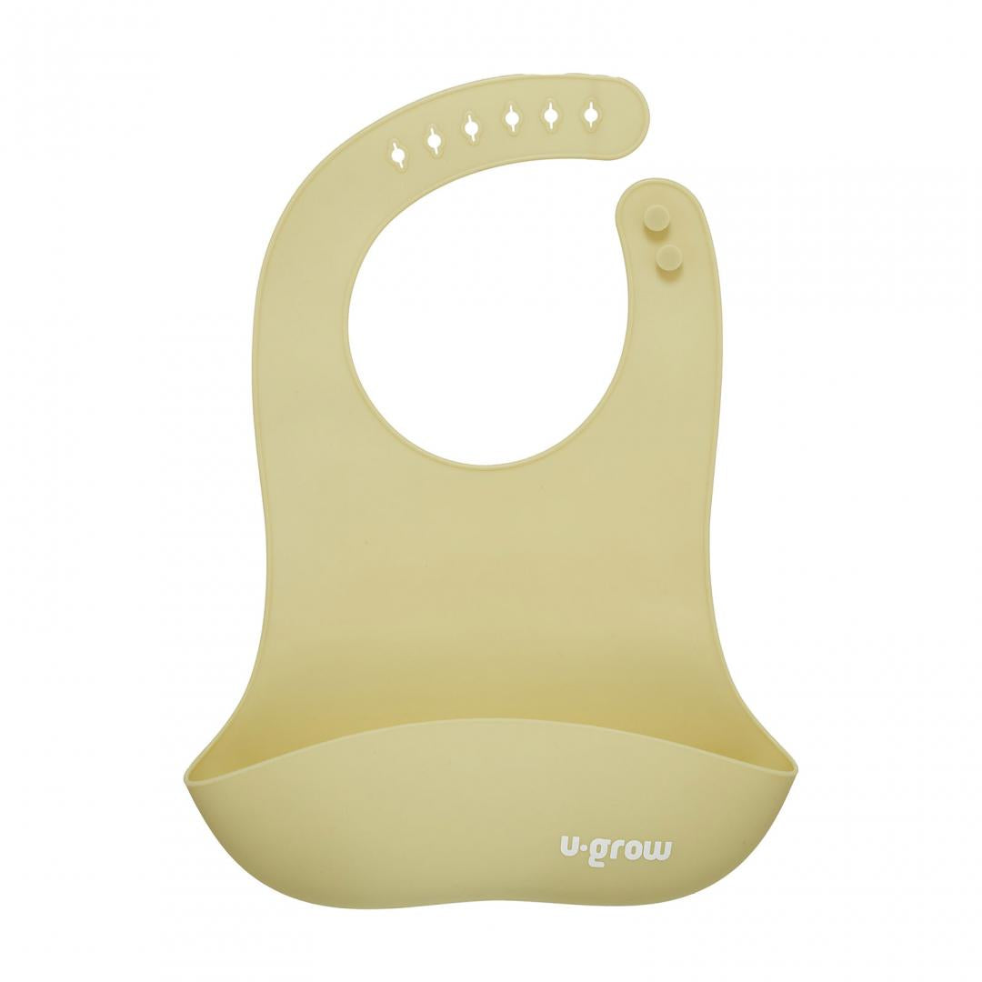 Set Diversificare 5 Piese Silicon : Baveta, Bol, Farfurie, Lingurita și Furculita, Olive, U-grow