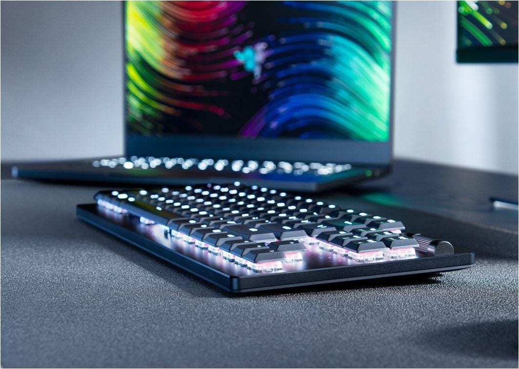 Tastatura Razer DeathStalker V2 Pro Tenkeyless, wireless, bluetooth, cu fir, conectivitate Razer™ HyperSpeed Wireless (2.4 Ghz), Bluetooth, sau Type-C, switch Razer™ Low-Profile Optical Switches (Line