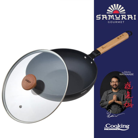 Heinner Tigaie Tigaie Wok Heinner HR-SNT-W26 | 26cm, cu Capac, Samurai Gourmet
