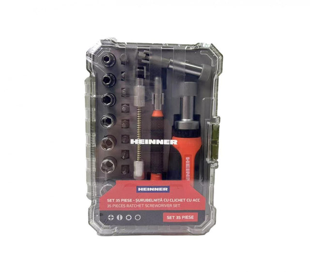 Heinner Set scule Set Scule Heinner PCSS019 | 35 Piese, Surubelnita Cu Clichet