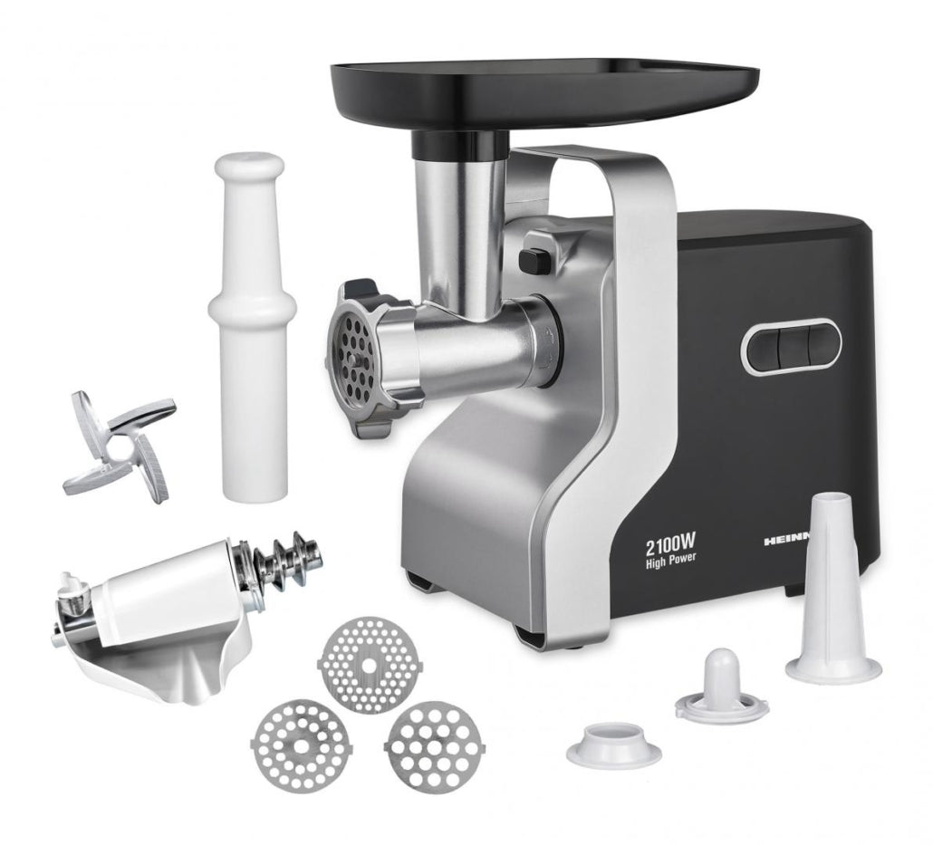 [RESIGILAT] Masina de tocat Heinner MG-2100BKSL | 2100W, 1.8kg/min, Inox, 2 viteze