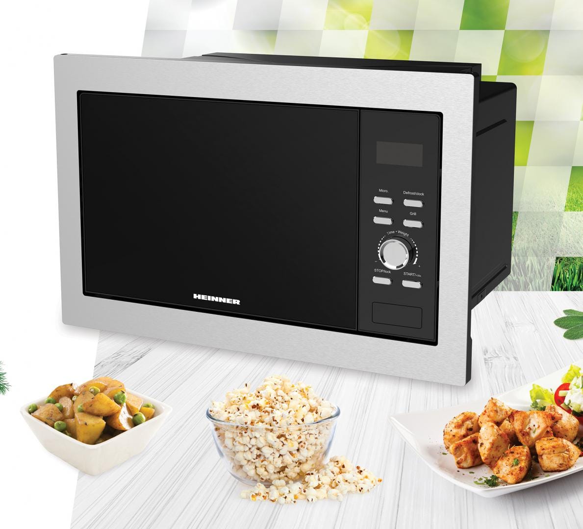 Heinner Cuptor microunde Cuptor Microunde Heinner HMW-BI2360SS | 23L, 800W, Incorporabil, Inox