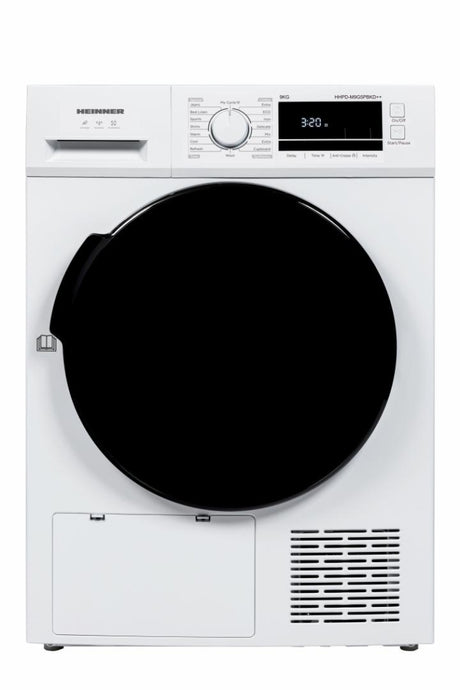 [RESIGILAT] Uscator Rufe Heinner HHPD-M9G5PBKD++ | 9kg, Pompa Caldura, Clasa D, 16 Programe, 59.5x67.5x85cm