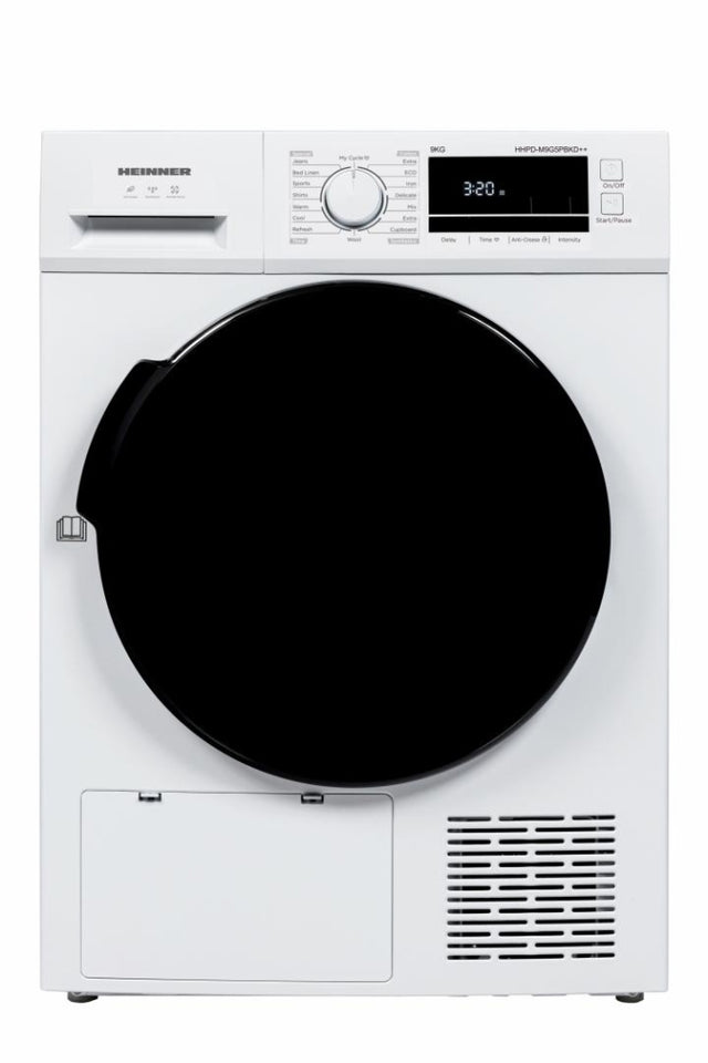 [RESIGILAT] Uscator Rufe Heinner HHPD-M9G5PBKD++ | 9kg, Pompa Caldura, Clasa D, 16 Programe, 59.5x67.5x85cm