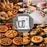 Heinner Resigilat - Mixer [RESIGILAT] Mixer Planetar Heinner HPM-1000WHCH | 1000W, 5L, 6 Viteze, Alb