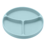 Farfurie Compartimentata din Silicon cu Ventuza, Blue, U-grow