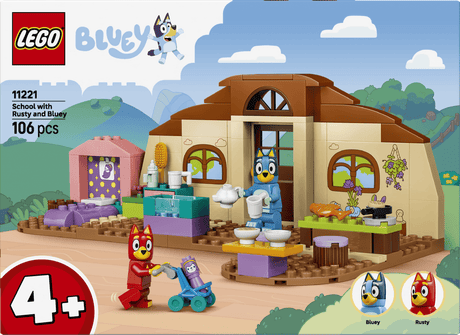 Lego Jucării Set Constructie LEGO Bluey 11221 | La Scoala cu Rusty si Blue
