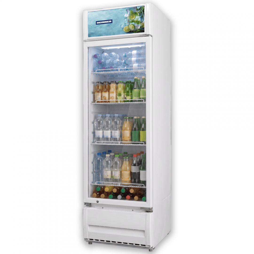Heinner Resigilat - Vitrina frigorifica [RESIGILAT] Vitrina Frigorifica Heinner HSC-M265WHB | 265L, 306 Sticle, Clasa B, LED