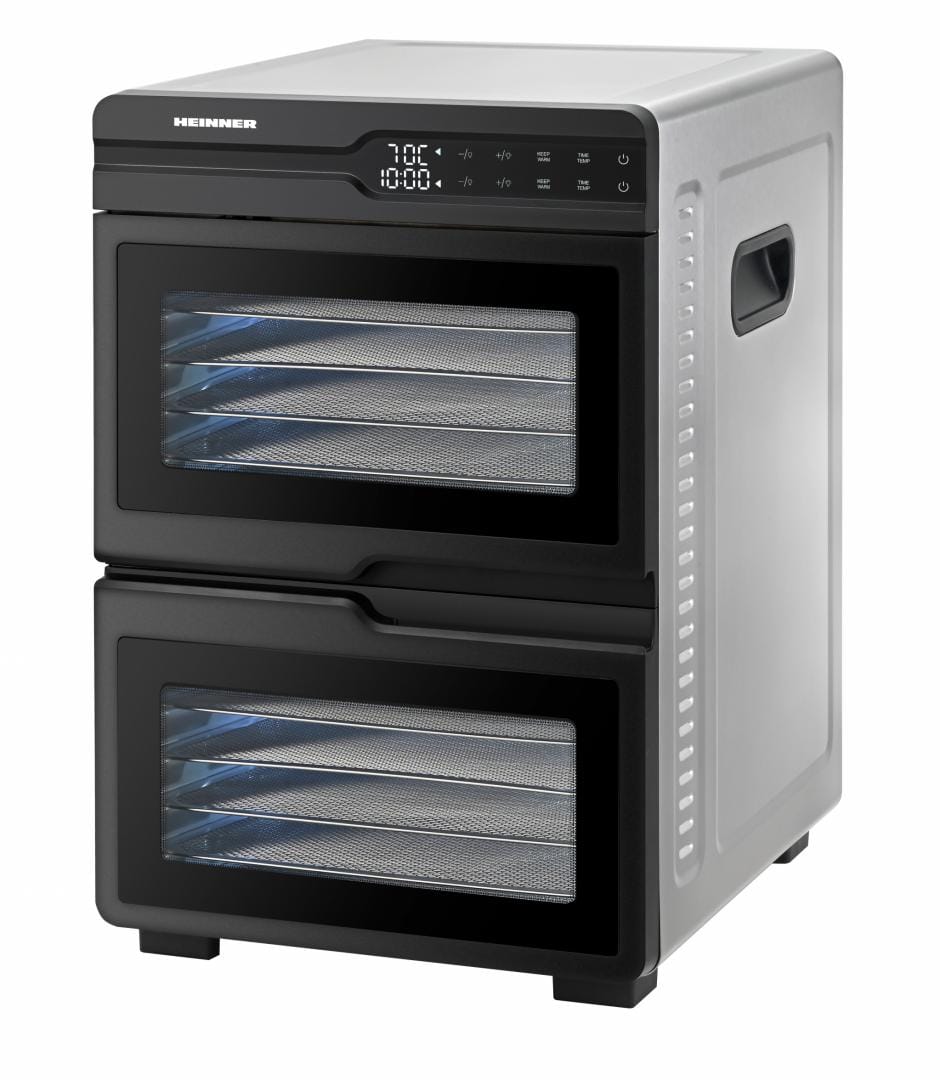 Heinner Deshidrator Deshidrator Alimente Heinner HFD-KDDB1200BKSS | 1200W, 12 Tavi Inox, Display LED, Dual Airflow