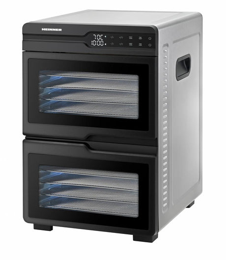 Heinner Deshidrator Deshidrator Alimente Heinner HFD-KDDB1200BKSS | 1200W, 12 Tavi Inox, Display LED, Dual Airflow