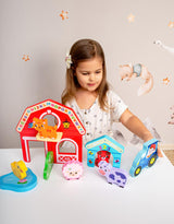 Set Animale la Ferma, Jucarie Lemn — Kids Hits