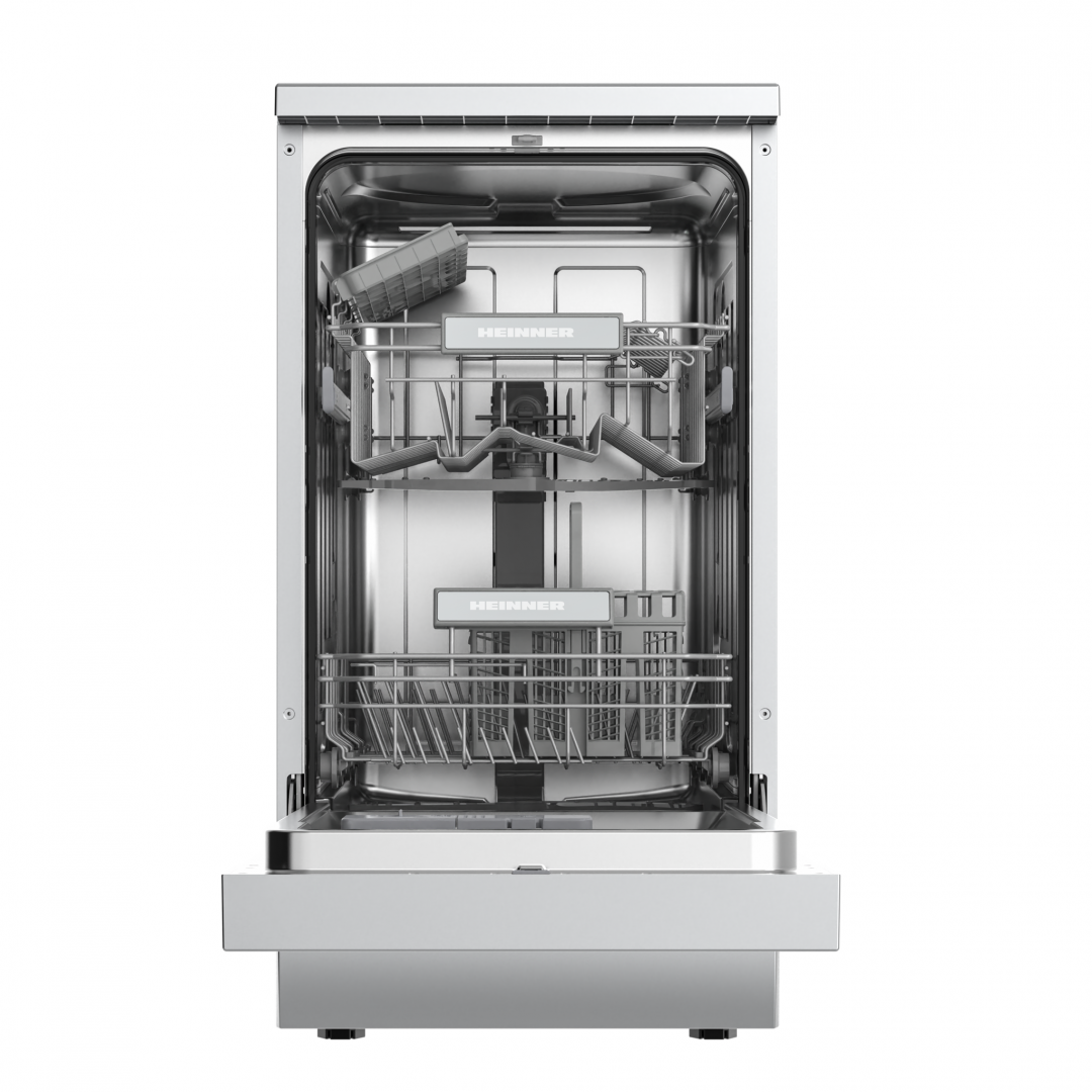 MASINA DE SPALAT VASE HEINNER HDW-FSM45609DWE++. 9 SETURI, CLASA DE EFICIENTA ENERGETICA E, CONTROL ELECTRONIC, DISPLAY 