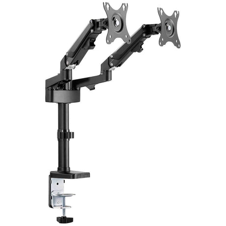 NEOMOUNTS Brat de birou pentru monitor Neomounts, poate sustine 2 monitoare cu diagonala display 17-27", suporta pana la 14kg per monitor, full motion, +45°, -45° inclinatie, +90°, -90° swivel, +180°, -180° rot