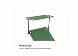 Heinner Sezlong Sezlong Heinner DSZP011 | 186x55x24cm, Cu Parasolar, Verde