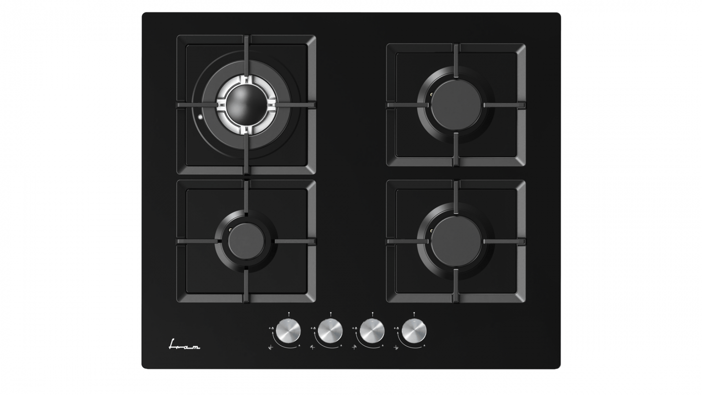 Fram Plita incorporabila Plita incorporabila FRAM FBH-M4IWF-GBK | 4 Arzatoare, Gaz, Neagra, 60x51cm