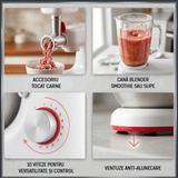 [RESIGILAT] Robot de Bucatarie Heinner HPM-1000WH | 1000W, Bol Inox 5L, Blender 1.5L, Alb
