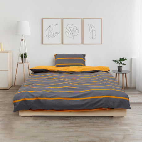 Heinner Set de pat Set De Pat Single Heinner HR-2SBED-ORG | Bumbac, Grey/Orange