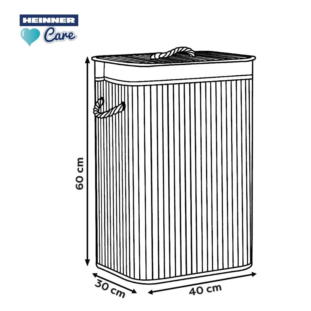 Heinner Cos de rufe Cos Rufe Heinner HR-FM-CR40 | Bambus, 40x30x60cm, 70L, Dreptunghiular