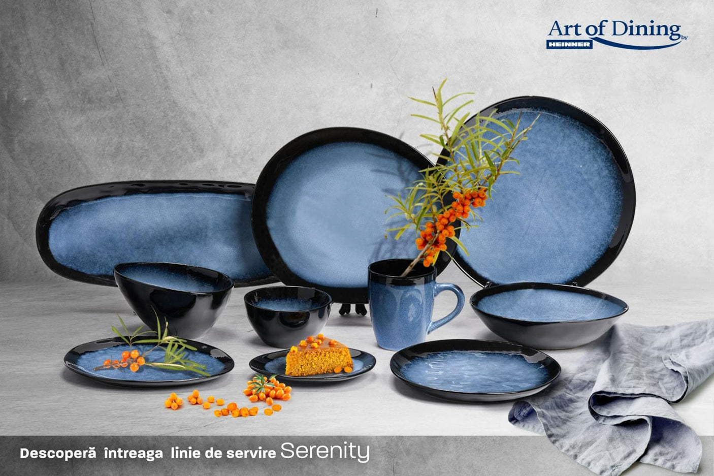 Heinner Set oale Set Farfurii Heinner HR-LH-FO214 | 4 Bucati, Ovale, Ceramica, 21cm