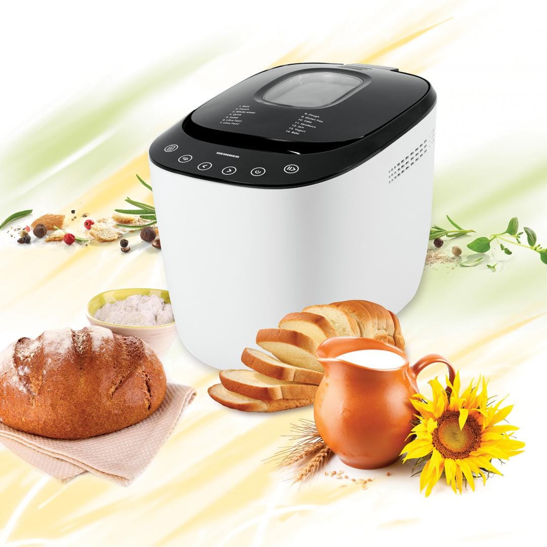 Heinner Resigilat - Masina de paine [RESIGILAT] Masina de Paine Heinner HBM-900WHBK | 900W, 12 Programe, Alb-Negru