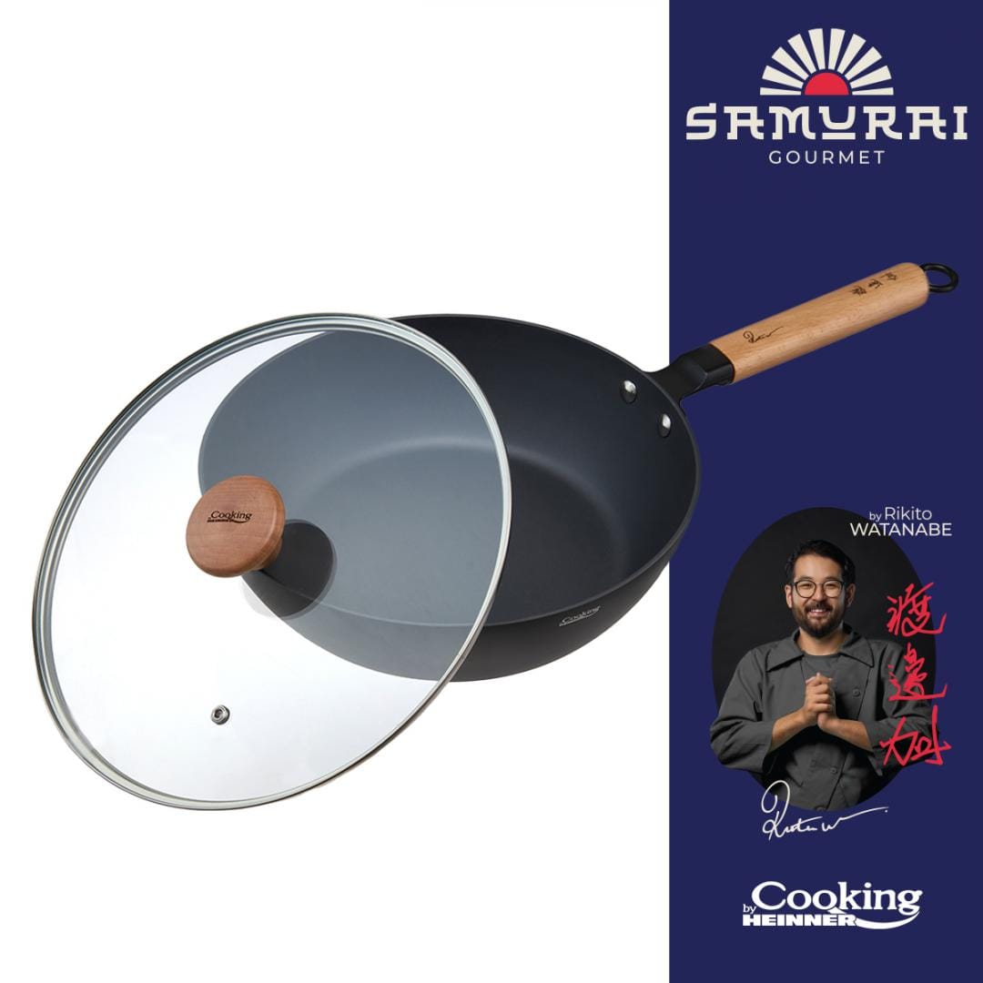 Heinner Tigaie Tigaie Wok Heinner HR-SNT-WC24 | 24 cm, Cu Capac, Samurai Gourmet